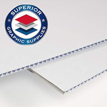 Superior Graphic Supplies Corrugated Plastic Sheets Coroplast Sign Blank Board - Poster Sheets - 4 mm - 2 Pack White Blanks Sheets (24