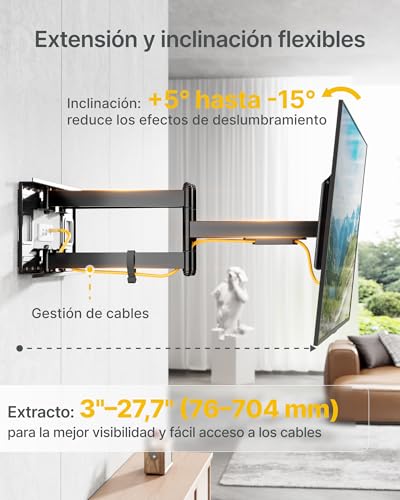 monTEK Fully Mobile TV Wall Mount for Most 43-120 Inches