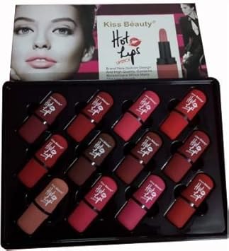 BRANDINN Kiss Beauty Hot Lips Matte Lipstick Set Of 12