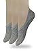 Eedor No Show Socks Womens - 3 Pairs Thin No Show Socks for Women - Non Slip Flat Boat Line Low Cut Socks Gray Large (8-10)