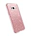 Speck Products Presidio Clear+ Glitter Cell Phone Case for Samsung Galaxy S8 - Rose Pink With Gold Glitter