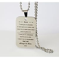 Dog Tag Necklace Personalized Gift For Son Never Give Up