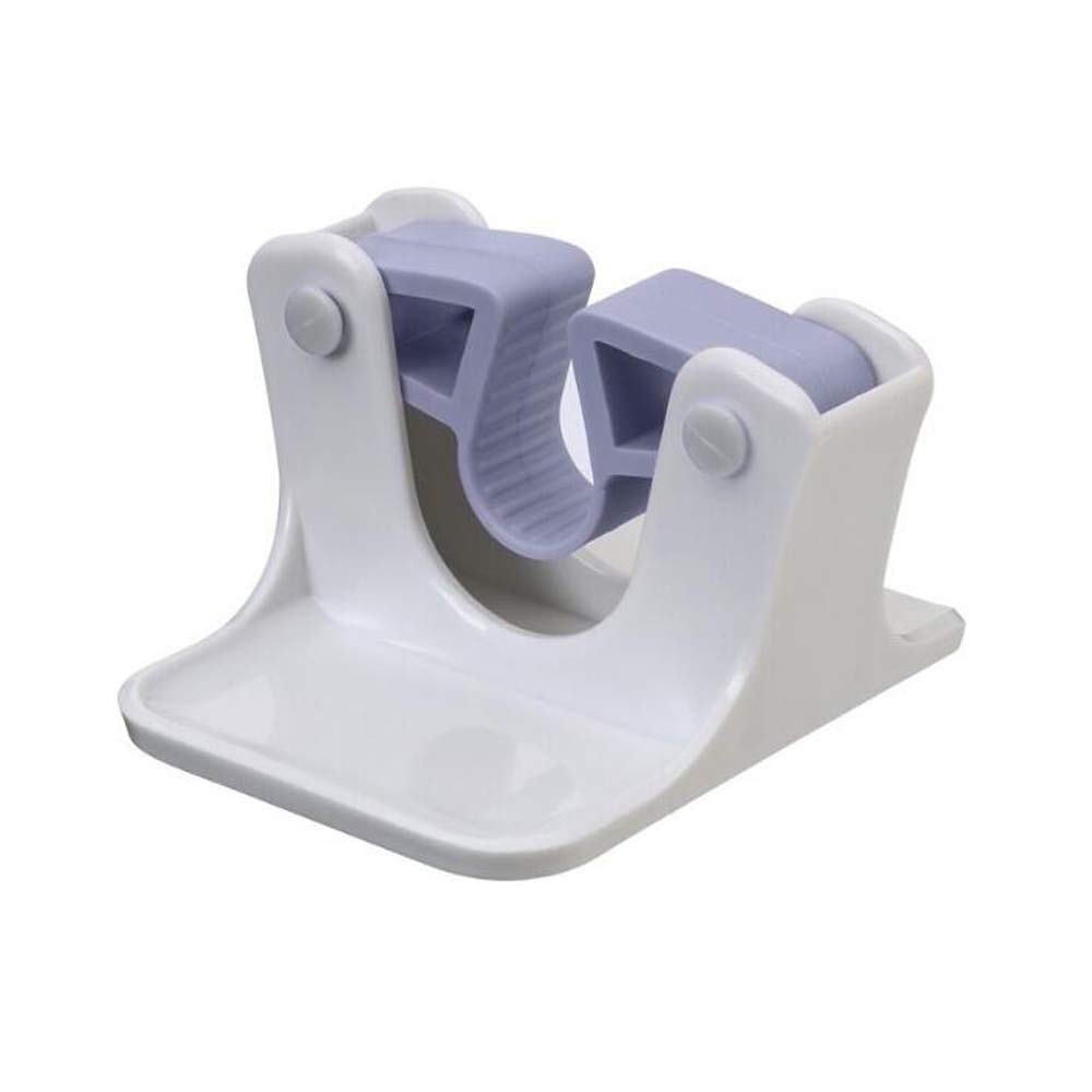 VOANZO 4PCS Mop Broom Holder, Wall Mounted Broom Gripper Tool Storage Self Adhesive Hanger Organizer Rack Ideal for Kitchen Garden Garage Laundry and Offices (white)