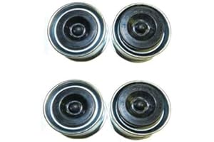 xyocx 1.98" Trailer Axle Dust Cap Cup Grease Cover Hub with 4 Rubber Plugs Replacement 2000 to 3500 Pound Axles Dexter Trailer Dexter EZ Lube Trailer Camper RV Boat Trailer Hub Cap (4 Pack)