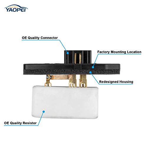 4720278 HVAC Blower Motor Fan Resistor for 1994-2008 Dodge Ram 1500 2500 3500 Pickup,1993 Jeep Grand Wagoneer,1993-1999 Jeep Grand Cherokee Replaces OE# 68004241AA 973020 5012212AA