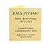 RMS TITANIC LIMITED EDITION 100TH ANNIVERSARY COMMEMORATIVE COAL COIN by 401 DESIGN