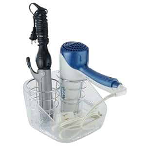 InterDesign Rain Soporte para secador de pelo y plancha para cabello