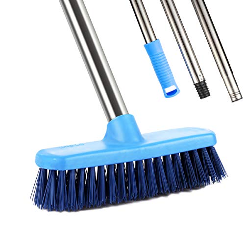 Floor Scrub Brush, YCUTE 47" Stainless Steel Long Handle with 7.4