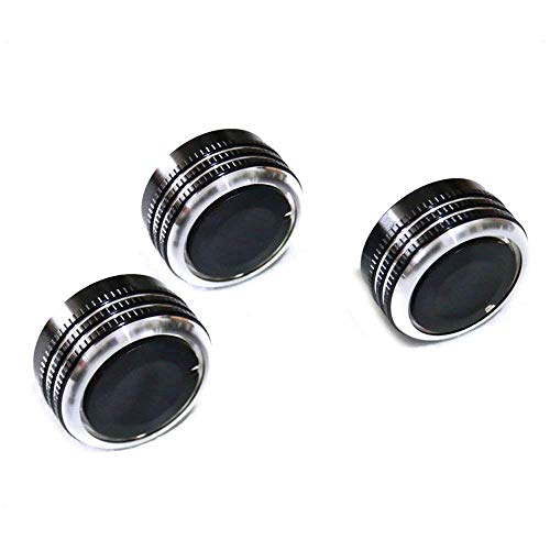 Ecloud Shop Pack of 3 Control Knobs Dials Heater A/C or Fan For Toyota Tacoma & VIOS(2002-2006) Vela Vitz YARI -Replacement Air Conditioning Heat Control Switch Knob Button (Ungraded, Black) - Thumbnail 7