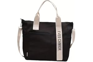 1pc Nylon Gym Tote Bag for Women, Large Capacity Shoulder Bag with Zipper Closure & Multiple Pockets, Soft Handbag, Polyester