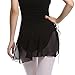 Wuchieal Lady's Sheer Wrap Skirt Ballet Skirt Ballet Dance Dancewear (Black, One Size)