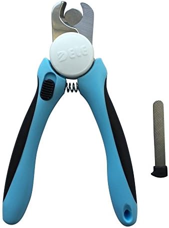 SHANG MEDING Dog Nail Clippers with Safety Guard to Avoid Over-Cutting Dog Cat Nail Trimmer for Small Large Breed, Non Slip Handle and Sharpe Blades, Free Nail File Included for Dogs Cats Grooming