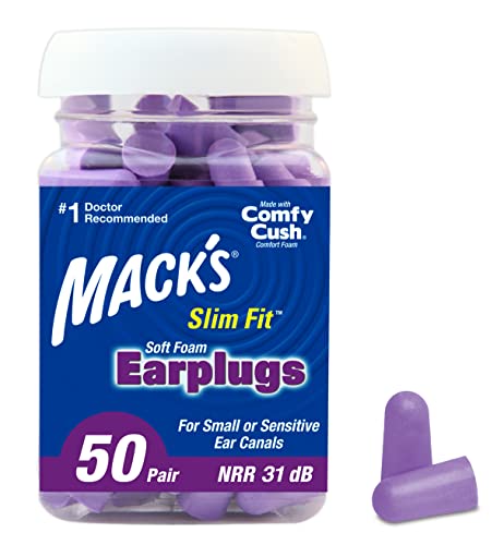 Mack's Slim Fit Soft Foam Earplugs, 50 Pair - Small