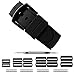 12 Pack Rubber Watch Band Strap Loops 18mm 20mm 22mm 24mm Fastener Ring Replacement Silicone Black Keeper Retainer Holder Secure Accessories with Spring Bar Tool