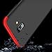 Hardcase for Samsung Galaxy J6 Plus/J6+ Case, Hybrid 3 in 1 Shockproof Hard PC Cover Full Protection Mobile Phone Case (Black+Red, Galaxy J6 Plus/J6+)