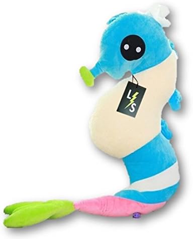 LightningStore Adorable Cute Big Giant Large Blue Yellow Pink Brown Sea Horse Stuffed Animal Doll Realistic Looking Plush Toys Plushie Children's Gifts Animals