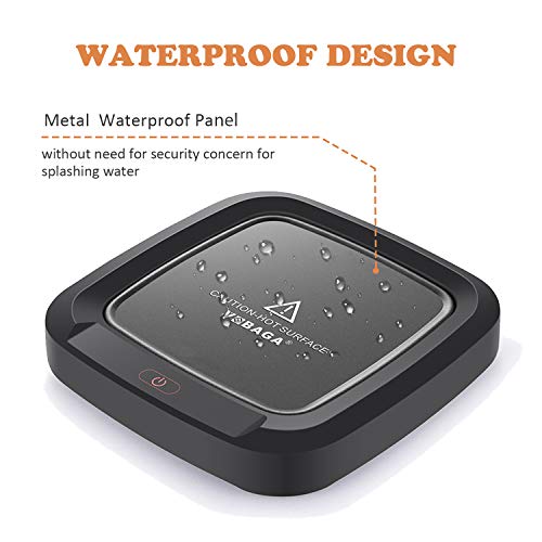 Coffee Mug Warmer,Vobaga Coffee Cup Warmer for Office Home Desk Use, Electric Coffee Warmer Plate(Up to 131℉/55℃) For Cocoa, Tea, Water, Milk,Black - Thumbnail 3