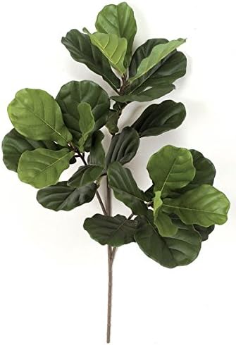 Autograph Foliages P-4890 34 in. Fiddle Leaf Fig Branch, Tutone Green