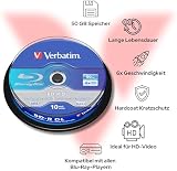 Verbatim BD-R 6x Printable Single Layer Blu-ray Discs 10 Pack Spindle Scratch view 2