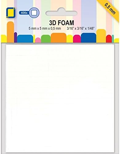 JEJE 3D Foam Dots-0.5 mm, Synthetic Material, White, 14.8 x 11.1 x 0.1 cm - Image 3
