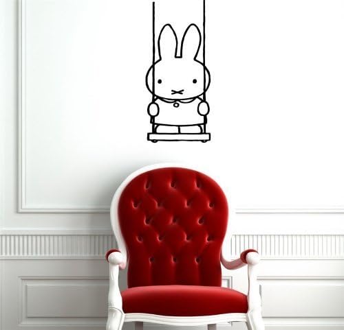 Yetta Quiller Miffy Bunny Cartoon Nursery Room Decor Wall Art Vinyl Sticker Wall Art Decal d1030