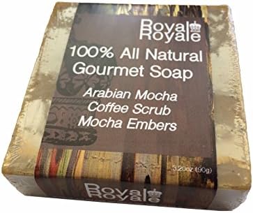 RoyalRoyale All Natural Gourmet Crafted Soap - Arabian Mocha Coffee Scrub - Mocha Embers