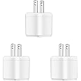 3-Pack USB Wall Charger Block, 5W Charger Plug Charging Cube for Cellular Phones,Smartwatches,E-Book Readers,Game Consoles,Headphones,Players,Router,Tablets,Bracelet and More (Wihte)