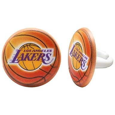 Decopac Nba Los Angeles Lakers Cupcake Rings Cake Toppers Decoration Amazon Com Grocery Gourmet Food