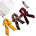 9Pcs Hair Scrunchies Ribbon Bowknot Velvet Elastics Hair Bands Scrunchy Hair Rope Ties Hair Bow Ponytail Holder Accessories for Women Girls