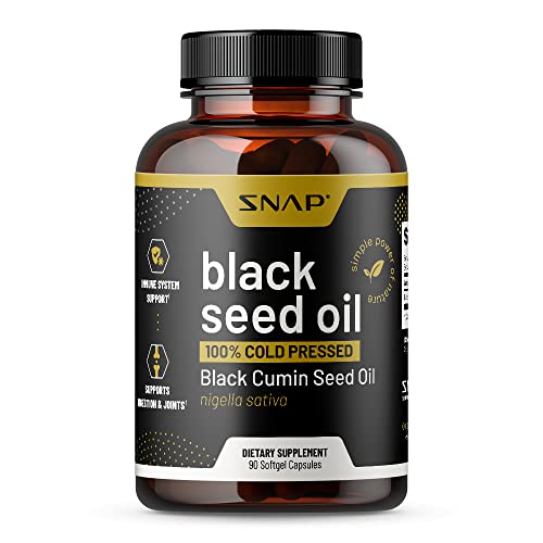 Black Seed Oil Capsules 100 Cold Pressed Immune Support, Detox Aid