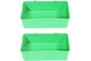 BCOATH 2Pcs Green Parrot Bathing Tub Pet Bird Shower Basin Parrot Bath Supplies for Birds for Parakeets and Cockatiels Bird Bathing Box