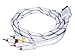 Monoprice AV Cable w/ Composite (Yellow RCA)/S-Video and Stereo Audio (Red/White) for Wii - Net Jacket and Gold Plated