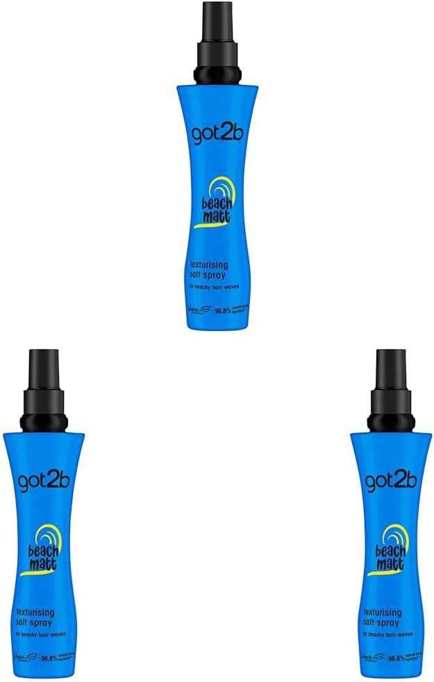 Schwarzkopf got2b Beach Matt Texture Sea Salt Hair Spray 200ml Pack of 3