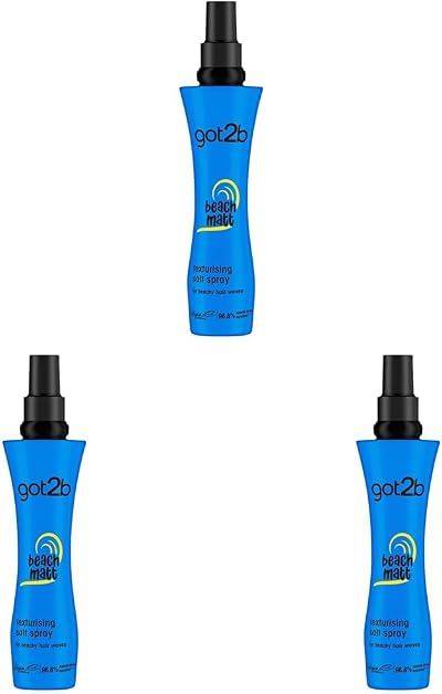 Schwarzkopf got2b Beach Matt Texture Sea Salt Hair Spray 200ml Pack of 3