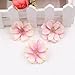 Artificial Flower 50pcs Mini Silk Plum Blossom Wedding Decoration DIY Wreath Clip Clip Accessories Handmade Craft Flower Head (Pink)