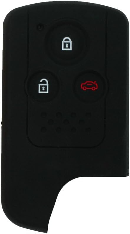 BROVACS Silicone Cover Protector Case Holder Skin Jacket Compatible with HONDA 3 Button Smart Remote Key Fob CV9203 Black