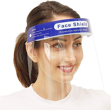 SARAF Face Shield Safety Reusable 5 PCS?Updated Version?Anti-Fog Wide Visor Spitting Anti-Fog Lens Lightweight Face Shield with for Men and Women