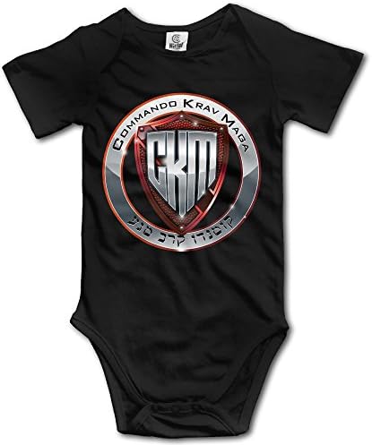 Commando Krav Maga Logo Baby Girls Black Romper Bodysuit