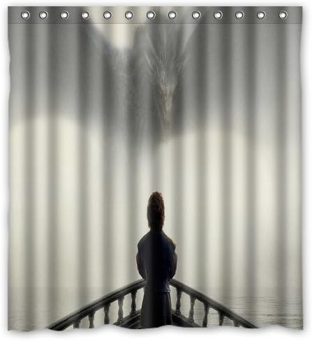 Unique and Generic Game Of Thrones Tyrion And Drogon Shower Curtain Custom Printed Waterproof fabric Polyester Bath Curtain 66"(w) x 72"(h) Inches-Bathroom Decor Shower Curtain