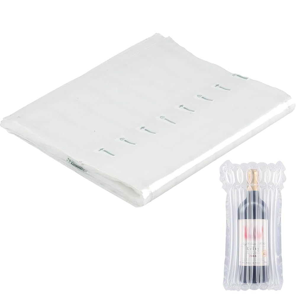 Photo 1 of 10 Pcs Wine Bottle Travel Protector Bags, Inflatable Bubble Cushion Wrap,Wine Packing for Travel Air Filled Column Packaging -Not Including Pump