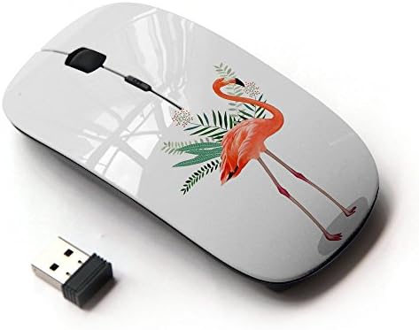 Planetar Colorful PrinTed Ultra-thin Wireless Optical 2.4Ghz Mouse - Black ( Peach flowered swan )