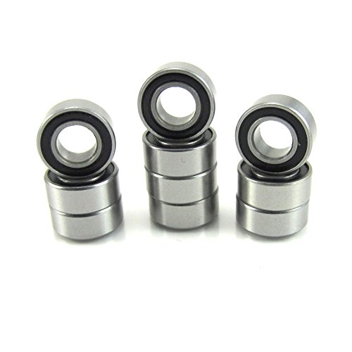 10pcs. 5x10x4mm Precision Ball Bearings 440C Stainless Steel Rubber Seals