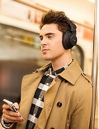 Mpow 059 [versión ligera mate] Auriculares Bluetooth sobre oreja plegables con micrófono integrado, más portátil compacto para deporte, conductores duales de 1.575 in potente bajo y modo de cable para PC Cell teléfonos 1 Negro, rojo