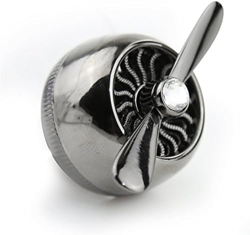 Car Air Freshener, GOMASS Aroma Diffuser Stainless Steel Locket Car Fragrance Diffuser Vent Clip (Air Force II - Black)