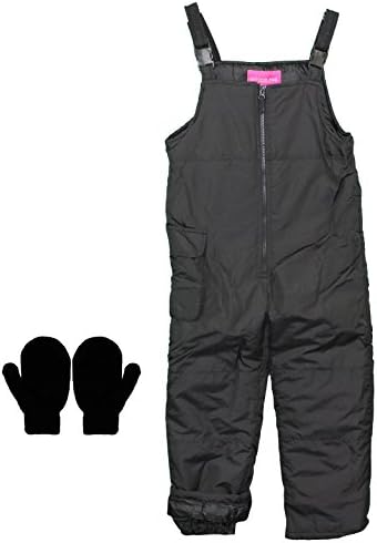 London Fog Toddler Girls Snow Bibs Ski Pants Warm Winter Snow Pants Black 3T