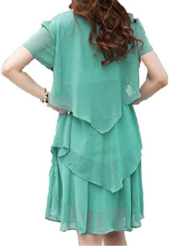 Kaured Fashion Summer Cotton Linen Plus Size Vintage Print Women Casual Loose Dress