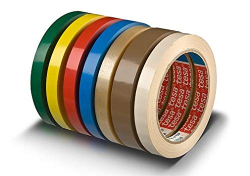 Tesa 4204 Tapes for Inner Packaging, PVC Support, Natural Rubber Adhesive Mass, 59µm, 66 m x 150 mm, Transparent, Pack of 12