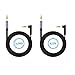 Besign 3.5mm Premium Auxiliary Audio Cable, Flat AUX Cable 90 Degree Right Angle for Headphones, iPods, iPhones, iPads, Home / Car Stereos and More (2-Pack)