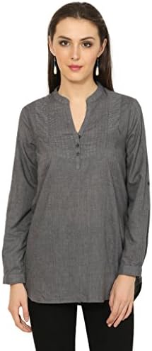 VS Fashion Women's Grey Poly Cotton Top