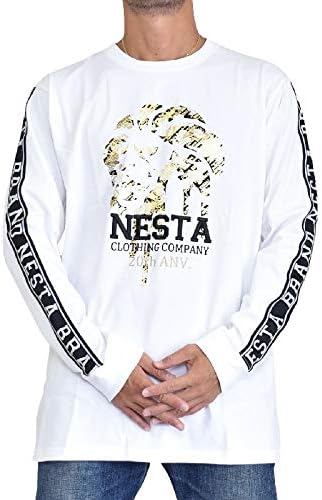 Amazon ネスタブランド Nesta Brand 大きいサイズメンズロンt 長袖ｔシャツ th アニバーサリー 白 黒 ホワイト ブラック Xxl Xxxl Tシャツ カットソー 通販